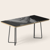 0622-JAL Heart Shape Pattern on Breasts and Nude Body Abstracted by Optical Patten Coffee Table