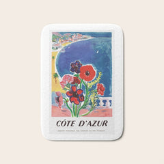 1947 FRANCE Cote d'Azur Travel Poster Bath Mat