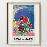 1947 FRANCE Cote d'Azur Travel Poster Serving Tray