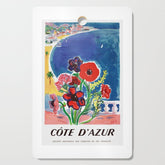 1947 FRANCE Cote d'Azur Travel Poster Cutting Board