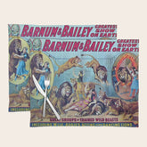 1910 Barnum & Bailey Circus Dancing Lions - M'lle Adgi's Acting Vintage Poster Placemat