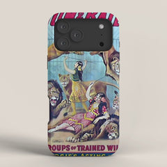 1910 Barnum & Bailey Circus Dancing Lions - M'lle Adgi's Acting Vintage Poster iPhone Case