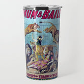 1910 Barnum & Bailey Circus Dancing Lions - M'lle Adgi's Acting Vintage Poster Travel Mug