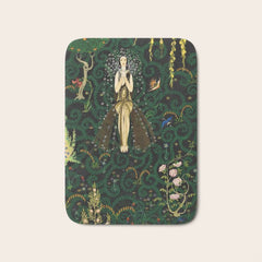 1921 Classical Masterpiece 'Flowers and Flames' by Kay Nielsen Bath Mat