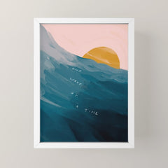 "One Wave At A Time" Mini Art Print