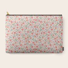 A breath of fresh air - A seamless floral pattern in pinks and reds Carry All Pouch