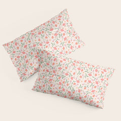 A breath of fresh air - A seamless floral pattern in pinks and reds Pillow Sham