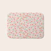 A breath of fresh air - A seamless floral pattern in pinks and reds Bath Mat