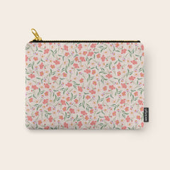 A breath of fresh air - A seamless floral pattern in pinks and reds Carry All Pouch