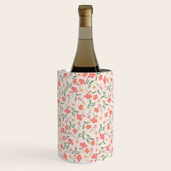 A breath of fresh air - A seamless floral pattern in pinks and reds Wine Chiller