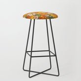 70s Retro Floral Stool