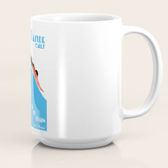 1938 AUSTRALIA The Seaside Calls Train Travel Poster Coffee Mug
