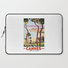 1938 France Cannes Cote D'Azur Travel Poster Laptop Sleeve