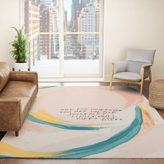"And For Wherever You Are On The Journey Light Will Meet You There." Rug