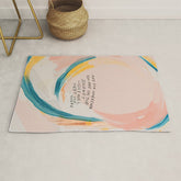 "And For Wherever You Are On The Journey Light Will Meet You There." Rug