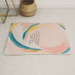 "And For Wherever You Are On The Journey Light Will Meet You There." Rug
