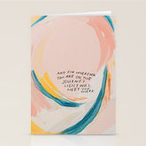 "And For Wherever You Are On The Journey Light Will Meet You There." Stationery Card