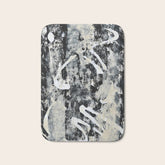 003: a vibrant abstract design in black and white by Alyssa Hamilton Art Bath Mat