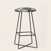 003: a vibrant abstract design in black and white by Alyssa Hamilton Art Stool