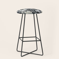 003: a vibrant abstract design in black and white by Alyssa Hamilton Art Stool