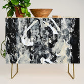 003: a vibrant abstract design in black and white by Alyssa Hamilton Art Credenza