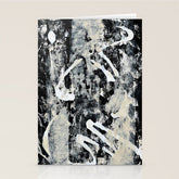 003: a vibrant abstract design in black and white by Alyssa Hamilton Art Stationery Card
