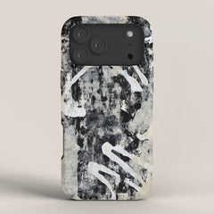 003: a vibrant abstract design in black and white by Alyssa Hamilton Art iPhone Case