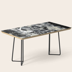 003: a vibrant abstract design in black and white by Alyssa Hamilton Art Coffee Table