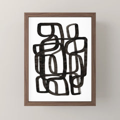 Writing On The Wall' Mid Century Modern Fun Abstract Shapes Mini Art Print