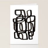 Writing On The Wall' Mid Century Modern Fun Abstract Shapes Stationery Card