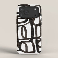 Writing On The Wall' Mid Century Modern Fun Abstract Shapes iPhone Case