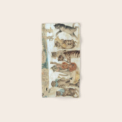 Carol Singing Cats' Funny Vintage Christmas Louis Wain Bath Towel