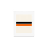 2 Stripes Black Orange Art Print