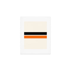 2 Stripes Black Orange Art Print