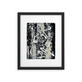 003: a vibrant abstract design in black and white by Alyssa Hamilton Art Framed Art Print