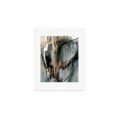 01025: a neutral abstract in gold, black, and white Art Print