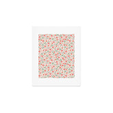 A breath of fresh air - A seamless floral pattern in pinks and reds Art Print