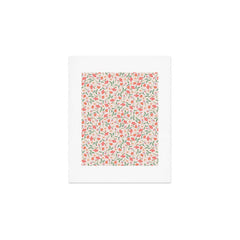 A breath of fresh air - A seamless floral pattern in pinks and reds Art Print