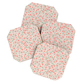 A breath of fresh air - A seamless floral pattern in pinks and reds Coaster