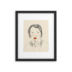 A Bold Lip Framed Art Print