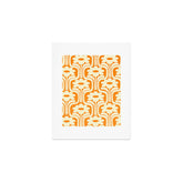 70s Orange Flower Pattern Art Print