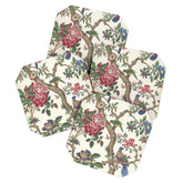 18th Century Chinoiserie Magpie Ivory Peony Garden Coaster