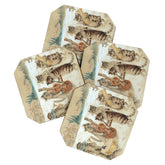 Carol Singing Cats' Funny Vintage Christmas Louis Wain Coaster