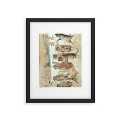 Carol Singing Cats' Funny Vintage Christmas Louis Wain Framed Art Print