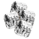 Cats Decorating The Christmas Tree' Vintage Cat Art by Louis Wain Coaster