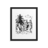 Cats Decorating The Christmas Tree' Vintage Cat Art by Louis Wain Framed Art Print