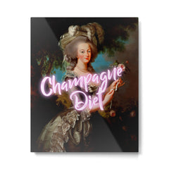 Champagne Diet' Marie Antoinette Metal Print