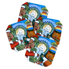 Christmas Gift' Louis Wain Vintage Cat Coaster