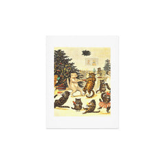 Christmas Party Cats' by Louis Wain Vintage Cat Art Art Print