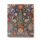 17th Century Persian Rug Print with Animals Metal Print